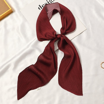 Angled Pleated Solid Scarf - ANGLED PLEATED SCARF 11 * 135 CMS