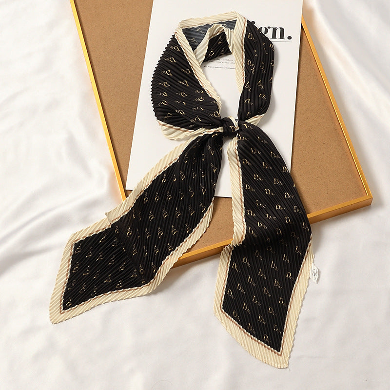 Set of 3 Printed Pleated Scarfs