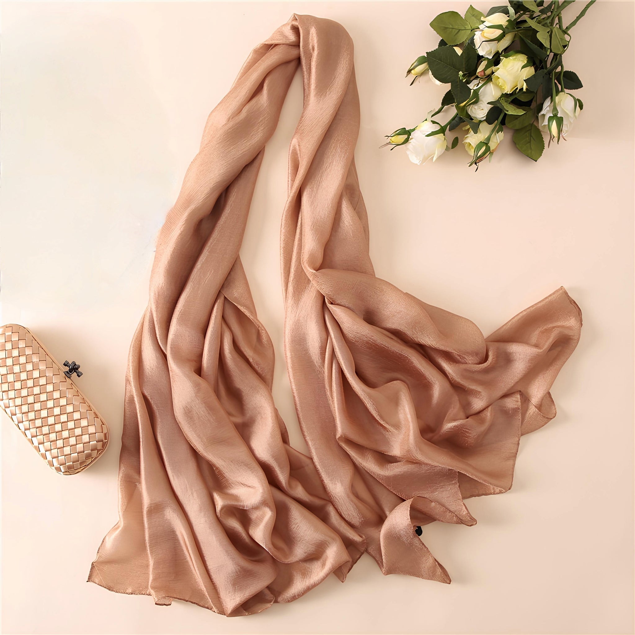 Summer Monochrome Linen Look Sun Protection Scarf - MONOCHROME 100 * 190 CMS