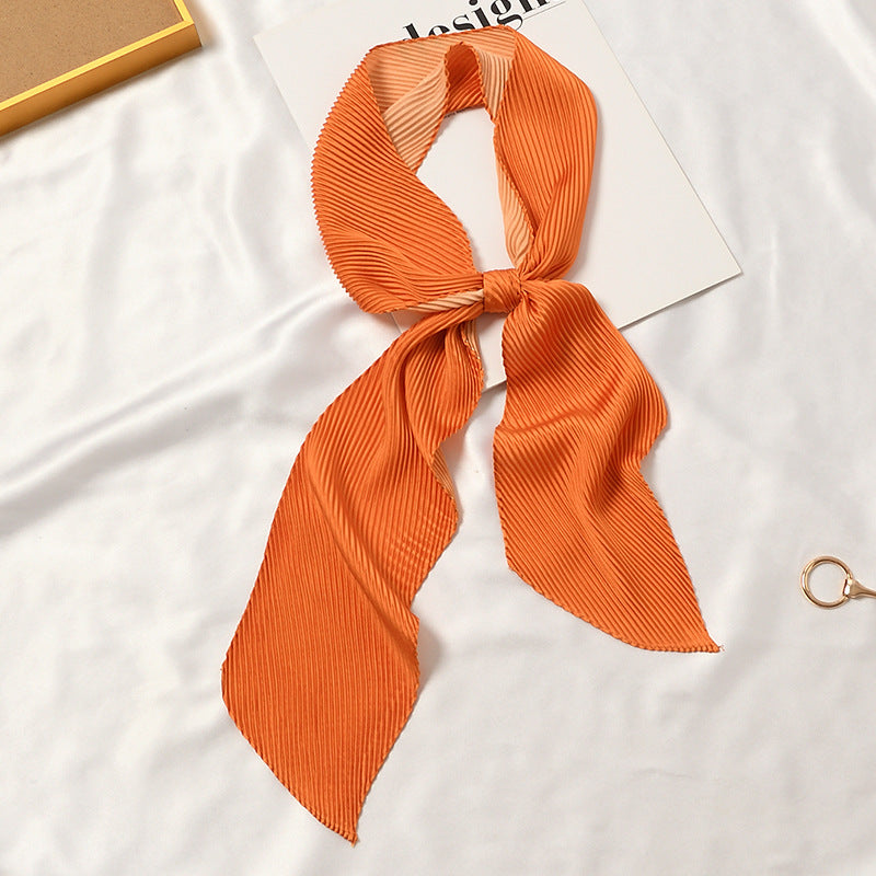 Angled Pleated Solid Scarf - ANGLED PLEATED SCARF 11 * 135 CMS