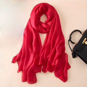 Summer Monochrome Linen Look Sun Protection Scarf - MONOCHROME 100 * 190 CMS