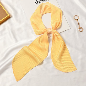 Angled Pleated Solid Scarf - ANGLED PLEATED SCARF 11 * 135 CMS
