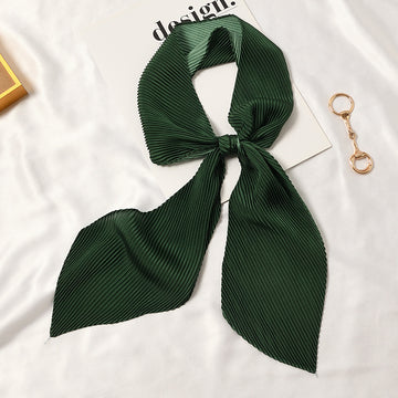 Angled Pleated Solid Scarf - ANGLED PLEATED SCARF 11 * 135 CMS