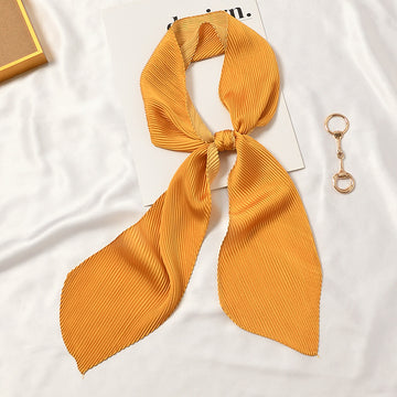 Angled Pleated Solid Scarf - ANGLED PLEATED SCARF 11 * 135 CMS