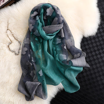 Luxury Lace Flocking Flower Scarf - 65*180 CMS