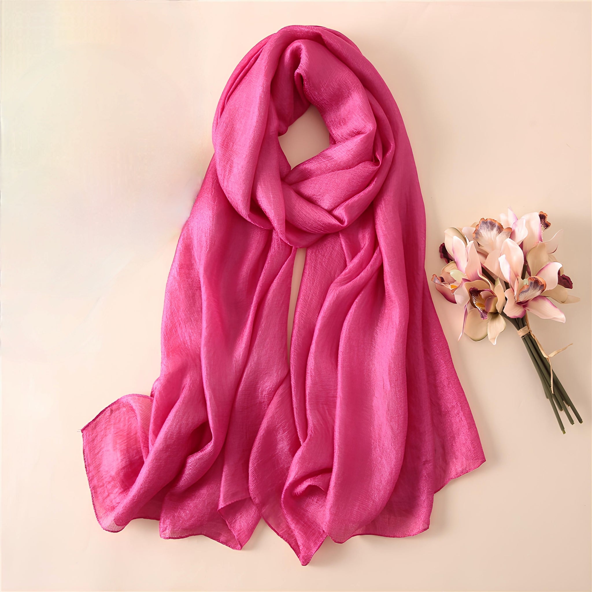 Summer Monochrome Linen Look Sun Protection Scarf - MONOCHROME 100 * 190 CMS