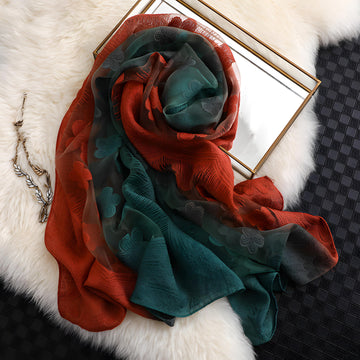 Luxury Lace Flocking Flower Scarf - 65*180 CMS
