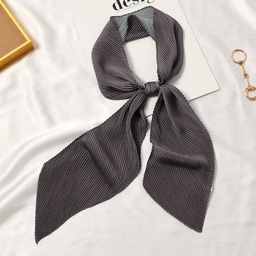 Angled Pleated Solid Scarf - ANGLED PLEATED SCARF 11 * 135 CMS