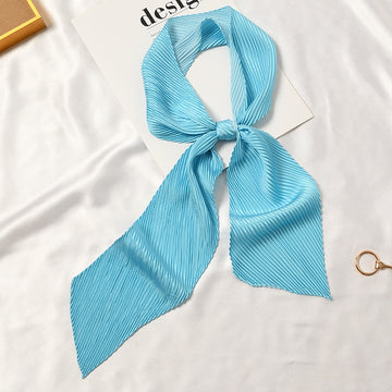 Angled Pleated Solid Scarf - ANGLED PLEATED SCARF 11 * 135 CMS