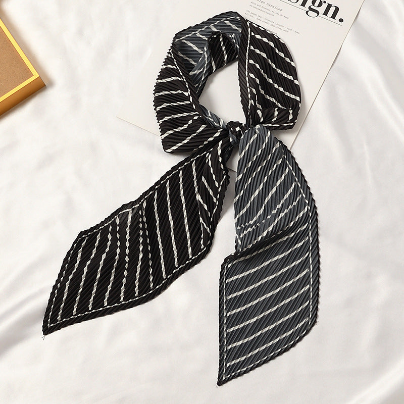 Pleated Printed Scarf - PLEATED SCARF 11 * 135 CMS