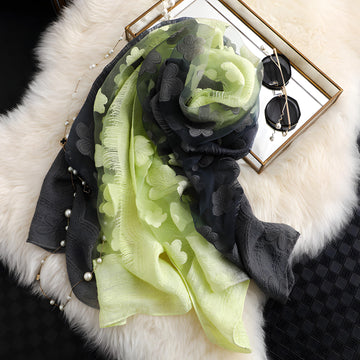 Luxury Lace Flocking Flower Scarf - 65*180 CMS