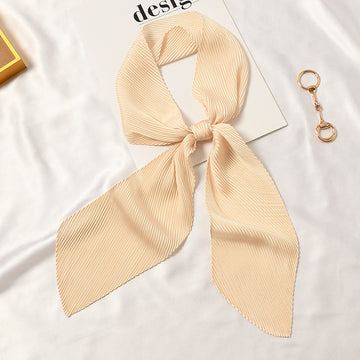 Angled Pleated Solid Scarf - ANGLED PLEATED SCARF 11 * 135 CMS