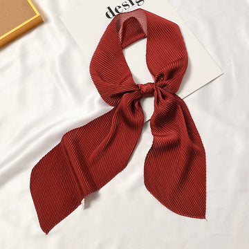 Angled Pleated Solid Scarf - ANGLED PLEATED SCARF 11 * 135 CMS