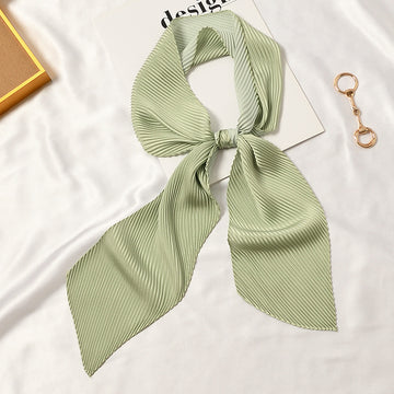 Angled Pleated Solid Scarf - ANGLED PLEATED SCARF 11 * 135 CMS