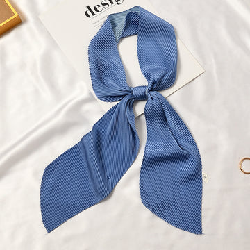 Angled Pleated Solid Scarf - ANGLED PLEATED SCARF 11 * 135 CMS