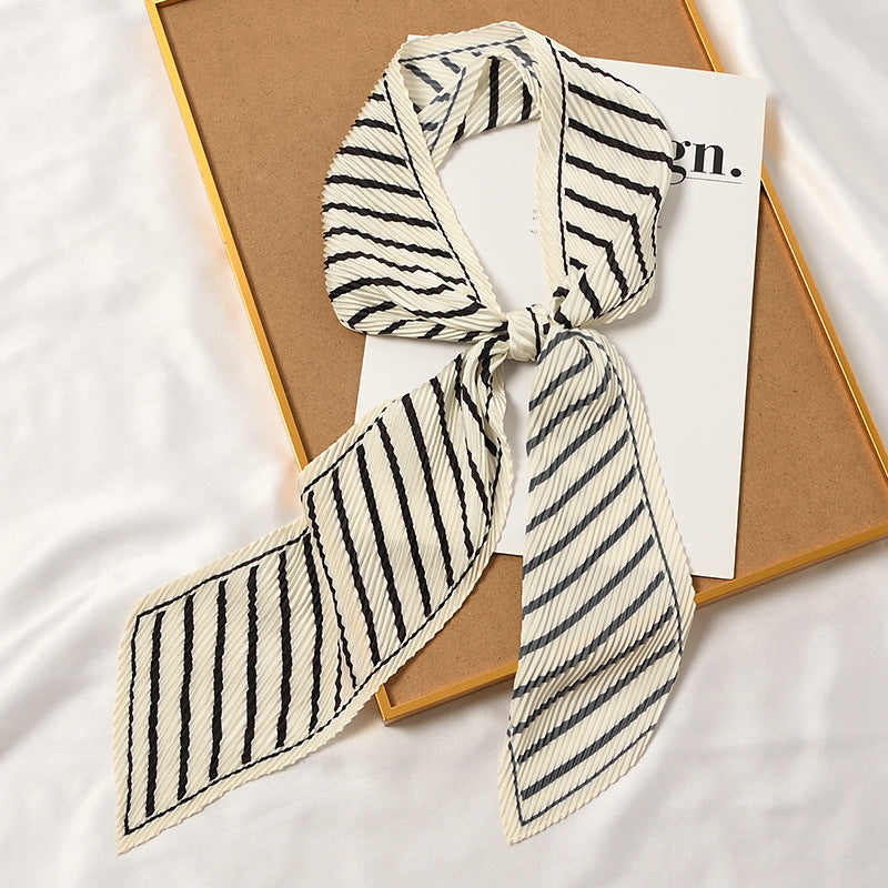 Pleated Printed Scarf - PLEATED SCARF 11 * 135 CMS