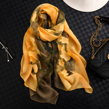Luxury Lace Flocking Flower Scarf - 65*180 CMS