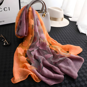 Luxury Lace Flocking Flower Scarf - 65*180 CMS