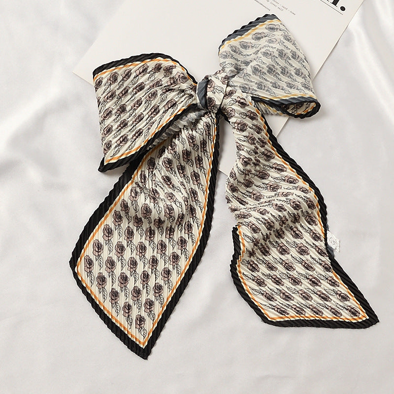 Set of 4 Printed Pleated Scarf