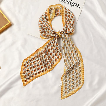 Set of 4 Printed Pleated Scarf
