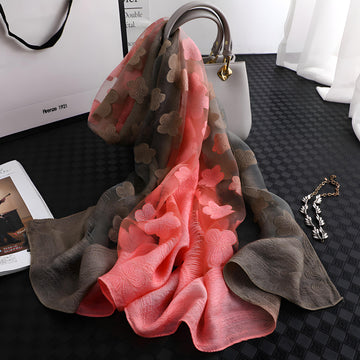 Luxury Lace Flocking Flower Scarf - 65*180 CMS