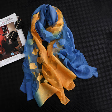 Luxury Lace Flocking Flower Scarf - 65*180 CMS