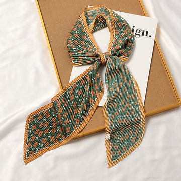 Pleated Printed Scarf - PLEATED SCARF 11 * 135 CMS