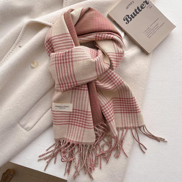 Plaid Winter Scarf - 45 * 206 CMS - FYR-157_LIGHT PURPLE