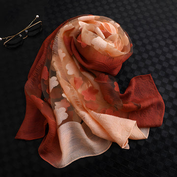 Luxury Lace Flocking Flower Scarf - 65*180 CMS