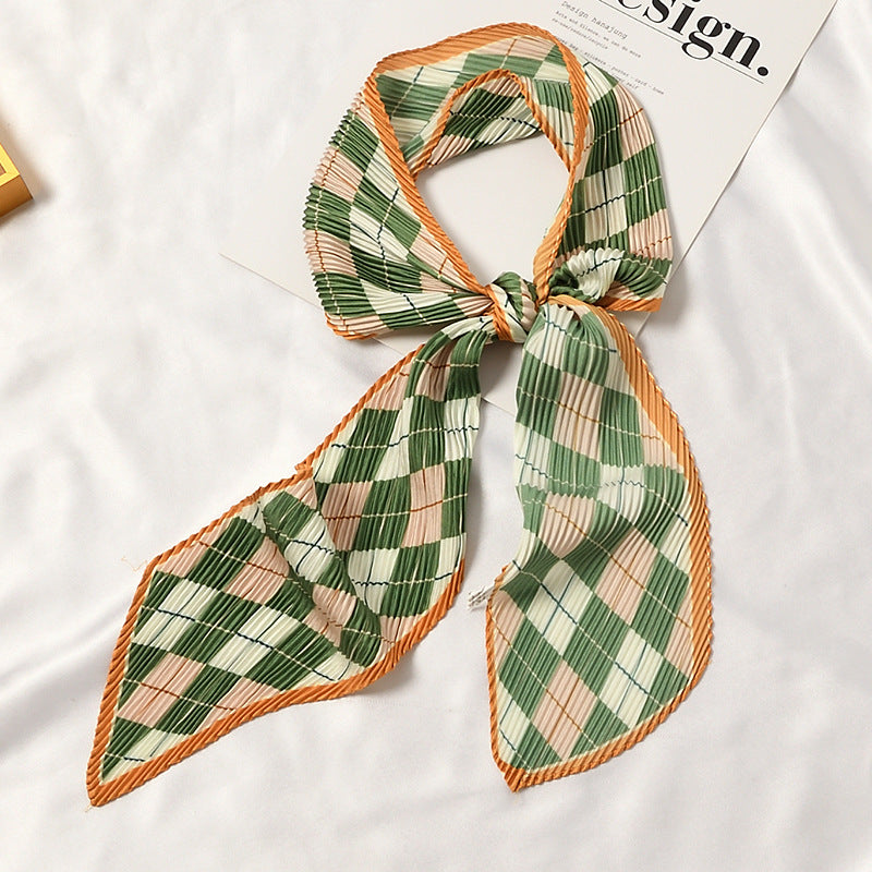 Pleated Printed Scarf - PLEATED SCARF 11 * 135 CMS