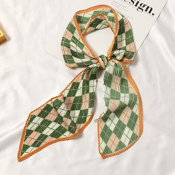 Pleated Printed Scarf - PLEATED SCARF 11 * 135 CMS