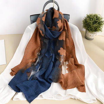 Luxury Lace Flocking Flower Scarf - 65*180 CMS