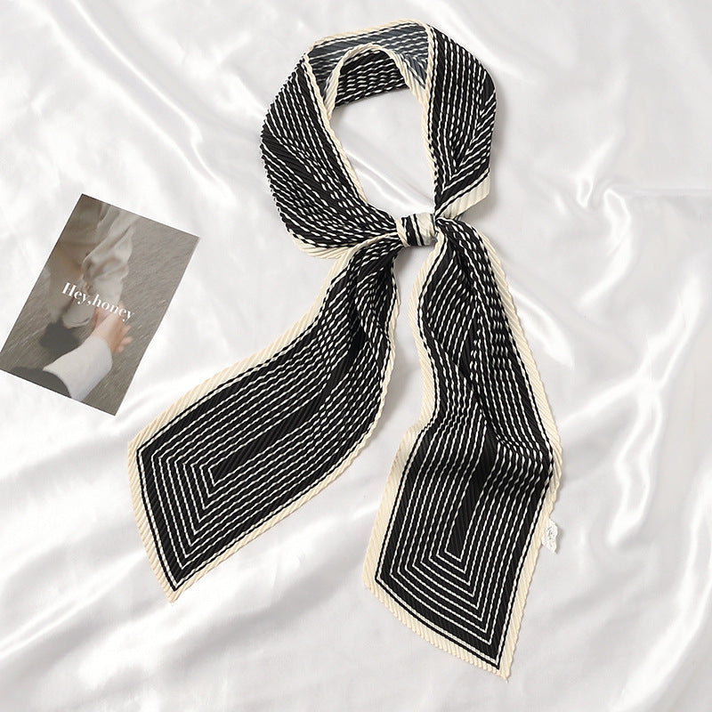 Pleated Printed Scarf - PLEATED SCARF 11 * 135 CMS